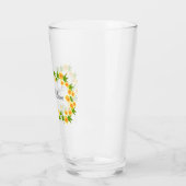 Verre Fleurs japonaises orange (Gauche)