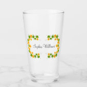 Verre Fleurs japonaises orange (Devant)