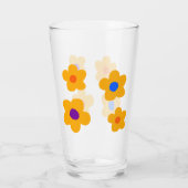 Verre Fleurs jaunes d'automne (Dos)