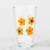 Verre Fleurs jaunes d'automne (Devant)