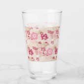 Verre Fleurs modernes roses mignonnes motif Haut basket (Dos)
