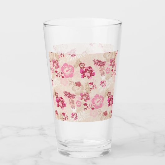 Verre Fleurs modernes roses mignonnes motif Haut basket (Devant)
