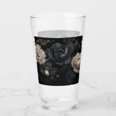Verre Fleurs noires et blanches (Dos)