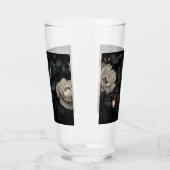 Verre Fleurs noires et blanches (Gauche)