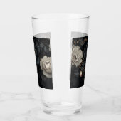 Verre Fleurs noires et blanches (Droite)