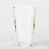 Verre Fleurs peintes de corail rustique (Droite)
