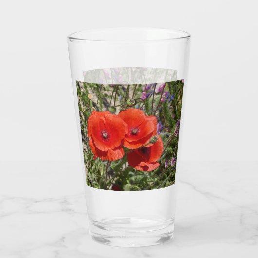VERRE FLEURS POPPY (Dos)