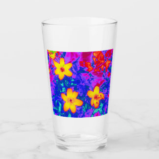 Verre fleurs psychédéliques 4
