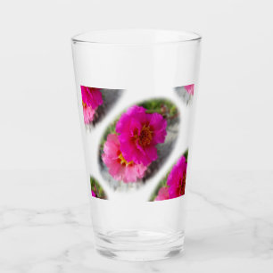 Verre Fleurs roses au soleil