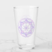 Verre flocon de neige violet clair et coeur étincelant (Dos)