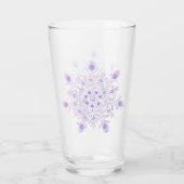 Verre flocon de neige violet clair et coeur étincelant (Dos)