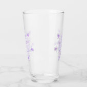 Verre flocon de neige violet clair et coeur étincelant (Gauche)