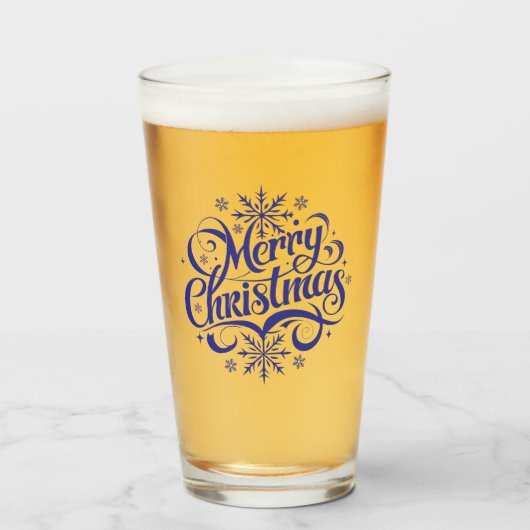 Verre Flocons de Noël (Devant (rempli))