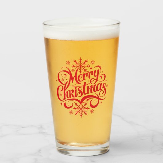 Verre Flocons de Noël (Devant (rempli))