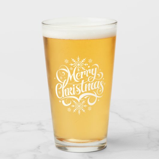 Verre Flocons de Noël (Devant (rempli))