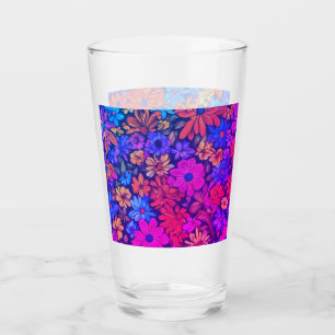 Verre Floral Abstrait coloré #45