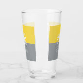 Verre Floral blanc moderne sur colorbloc Personnalisé (Gauche)