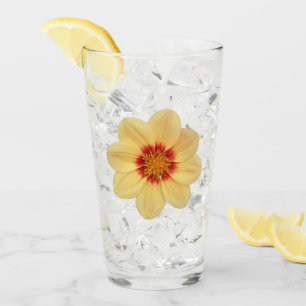 Verre Floral Dahlia Jaune