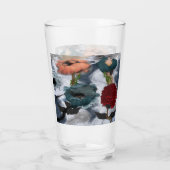 Verre Floral d'art Abstrait (Dos)
