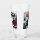 Verre Floral d'art Abstrait (Gauche)