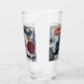 Verre Floral d'art Abstrait (Droite)