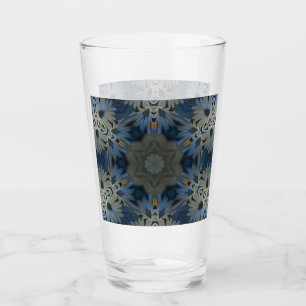 Verre Floral de marguerite bleu antique