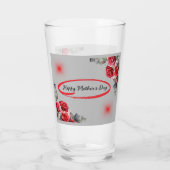 Verre Floral Grey & Red Bonne fête des mères | (Dos)