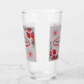 Verre Floral Grey & Red Bonne fête des mères | (Gauche)