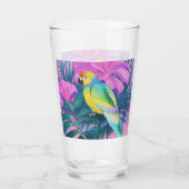 Verre Floral/hawaïen/tropical/perroquet (Dos)