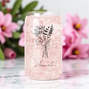 Verre Floral Personnalisé Pour Femme D'Accueil