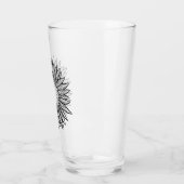 Verre Flore Rustique Tournesol Main tiré (Gauche)