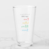 Verre FLORES D'Équipe - Faits, Logique, Réalité, Science (Dos)