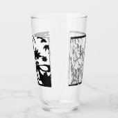 Verre Flower sketched glasses (Gauche)