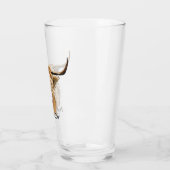 Verre Fluffy Red Highland Cow Art numérique original (Gauche)