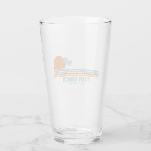 Verre Folly Beach Caroline du Sud Sun Palm Trees (Dos)