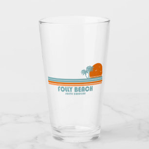 Verre Folly Beach Caroline du Sud Sun Palm Trees