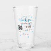 Verre Fonds Lune de miel Ajouter Q R code nom de couple  (Dos)