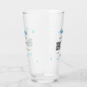 Verre Fonds Lune de miel Ajouter Q R code nom de couple  (Droite)