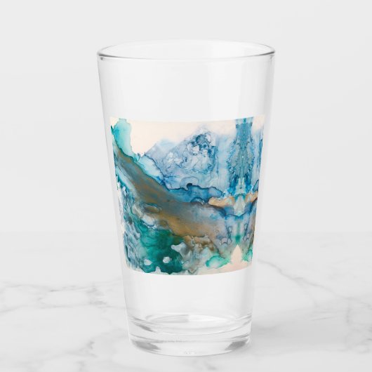 Verre Fonte Glacier Encre d'alcool Peinture Abstraite (Devant)