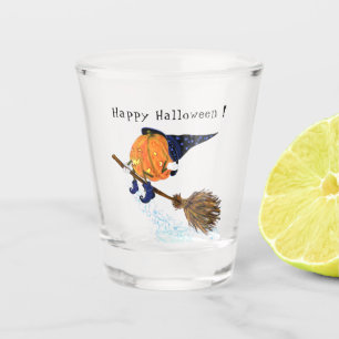 Verre fouillé amusant Halloween sorcier Citrouille