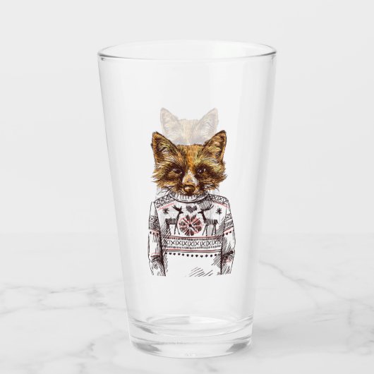 Verre Fox habillé rusé (Dos)