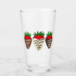 Verre Fraises couvertes de chocolat Saint-Valentin