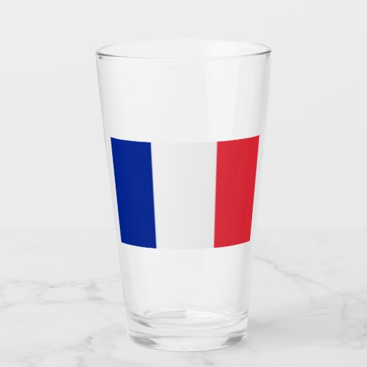 Verre France Drapeau 16 onces (Devant)