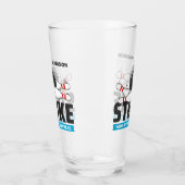 Verre Frappe de bol de nom et de texte personnalisés (Gauche)