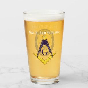Verre Freemason personnalisé