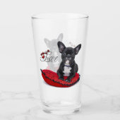 Verre French Bull Dog - Français - Amour (Devant)
