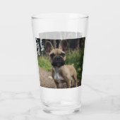 Verre French Bulldog Throw Pillow (Dos)