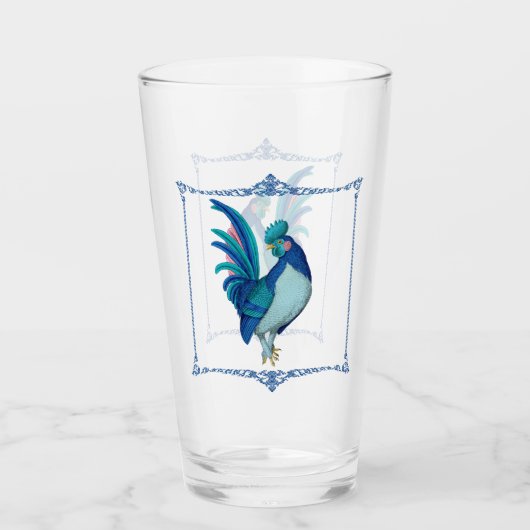 Verre French Country Farmhouse Roster Bleu rose Turquois (Devant)