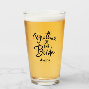Verre Frère de la mariée personnalisée