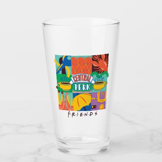 Verre FRIENDS™ | Central Perk Graphique Vibrant (Devant)